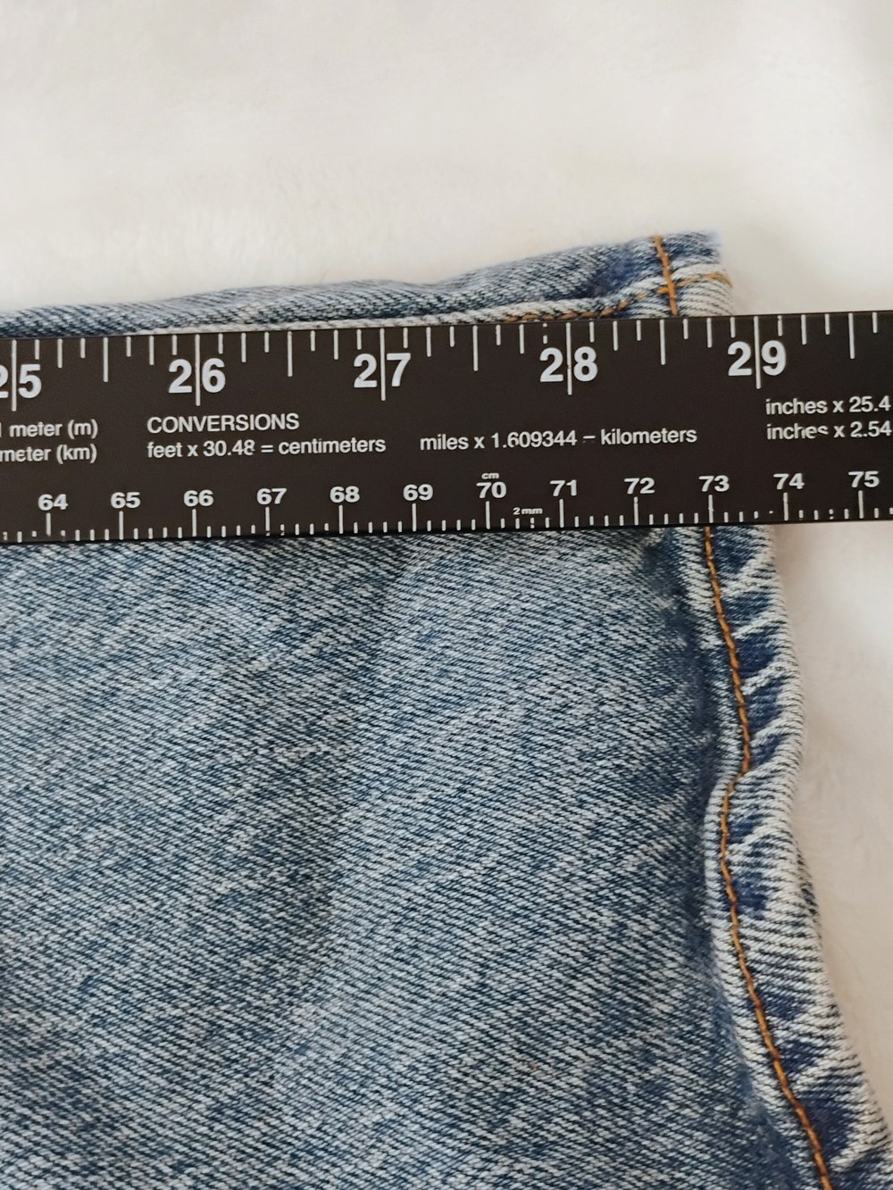 Levi's 501 Button Fly Mens 36x29 Denim Blue Jeans Straight Leg Casual Comfort S - Picture 5 of 6